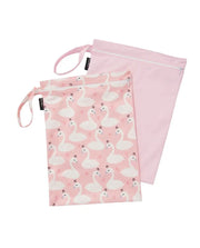 Mum2Mum Wet Bags Twin Pack - SWAN / PINK - Babyonline